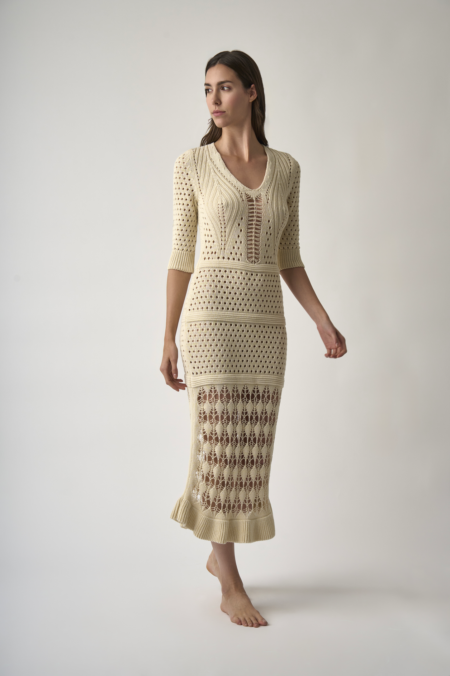 Cream DEMETRA dress