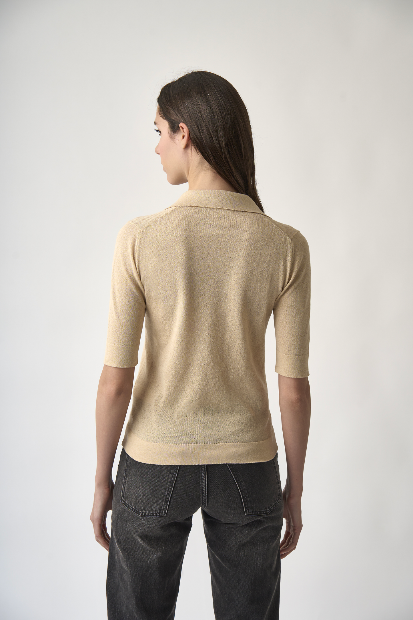 SELENE beige polo shirt