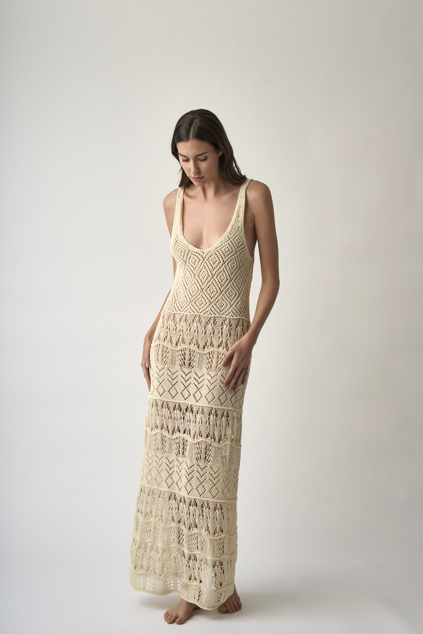 ATENA cream dress