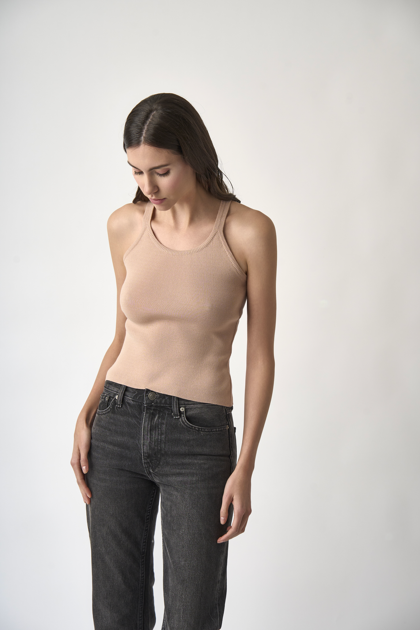AURA nude tank top