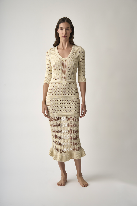 Cream DEMETRA dress
